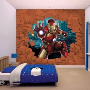 Papel De Parede 3d Vingadores Homem De Ferro 5,5m² Nhma86