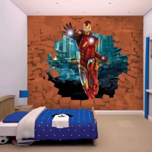 Papel De Parede 3d Vingadores Homem De Ferro 5,5m² Nhma94