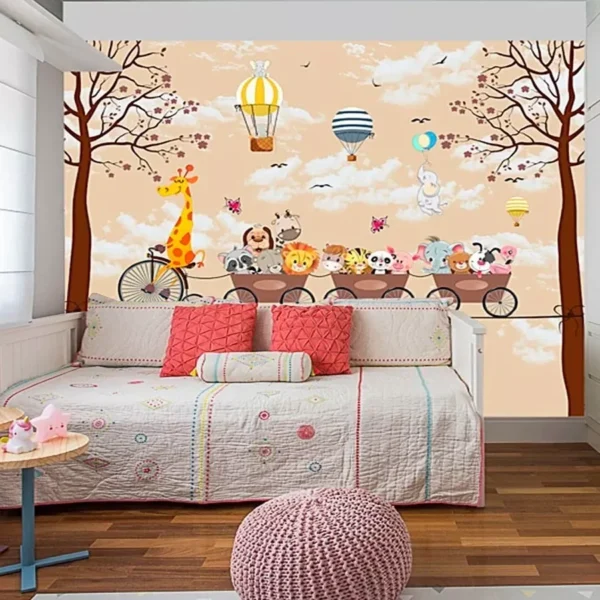 Papel De Parede Adeisvo Safari Infantil Autocolante Quarto