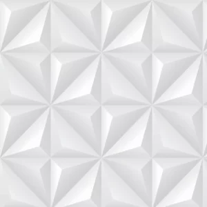 Papel De Parede Adesivo 3d Efeito Gesso Triangular Branco