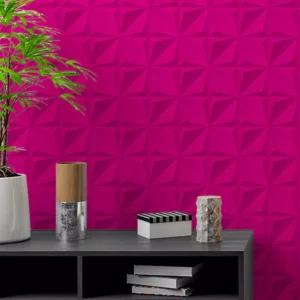 Papel De Parede Adesivo 3d Em Tons De Rosa Pink Rolo 15m