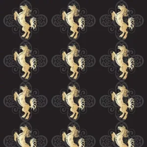 Papel De Parede Adesivo Animais Cavalo Preto 10mtx58cm