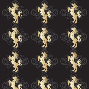 Papel De Parede Adesivo Animais Cavalo Preto 310x58cm