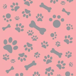 Papel De Parede Adesivo Animais Patinhas Rosa 310x58cm