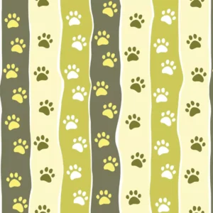 Papel De Parede Adesivo Animais Patinhas Verde 10mtx58cm