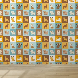 Papel De Parede Adesivo Animais Pet Quarto Infantil 3.5m