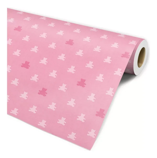 Papel De Parede Adesivo Animal Ursinhos Rosa