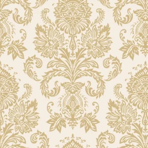 Papel De Parede Adesivo Arabesco Dourado Colonial 310x58cm