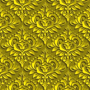 Papel De Parede Adesivo Arabesco Efeito 3d Cor Ouro Dourado