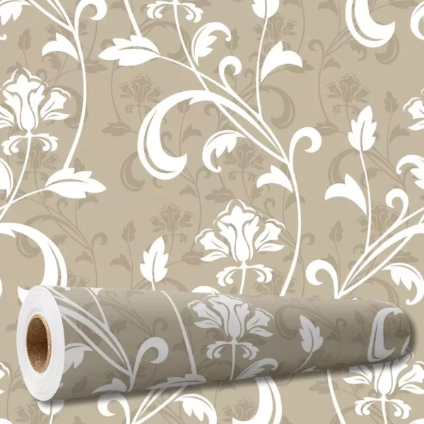 Papel De Parede Adesivo Arabesco Floral Vintage 10 M Pnm2599