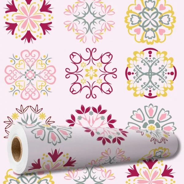 Papel De Parede Adesivo Arabesco Floral Vintage 10 M Pnm2618