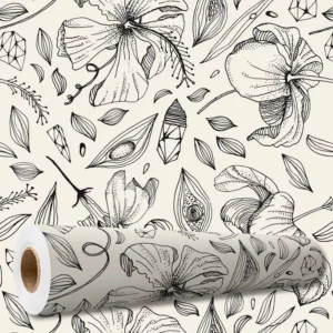 Papel De Parede Adesivo Arabesco Floral Vintage 10 M Pnm2635