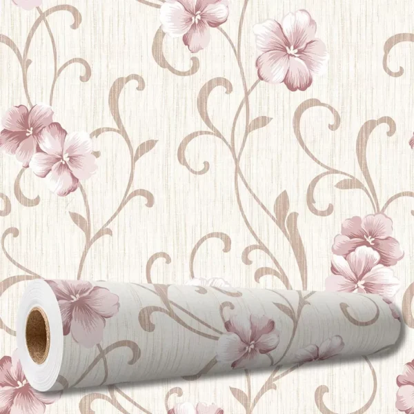 Papel De Parede Adesivo Arabesco Floral Vintage 10 M Pnm2674