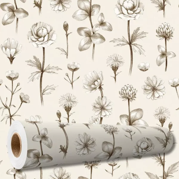 Papel De Parede Adesivo Arabesco Floral Vintage 10 M Pnm2684