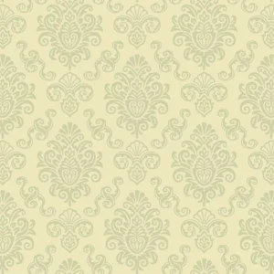 Papel De Parede Adesivo Arabesco Verde Vintage 10mtx58cm