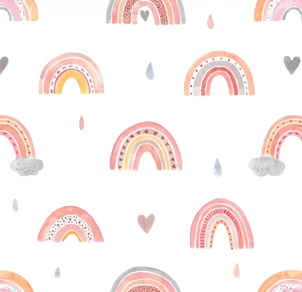 Papel De Parede Adesivo Arco Lavável Rosa Sala Iris 3m