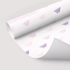 Papel De Parede Adesivo Avião Lavável Sala Roxo 10m