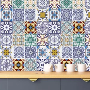 Papel De Parede Adesivo Azulejo De Banheiro E Cozinha 15m