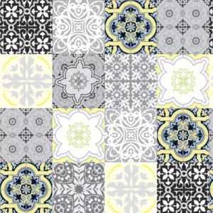 Papel De Parede Adesivo Azulejo Português 10mtx58cm