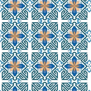 Papel De Parede Adesivo Azulejo Português Azul 10mtx58cm