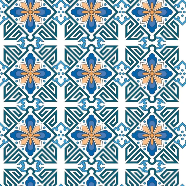 Papel De Parede Adesivo Azulejo Português Azul 10mtx58cm