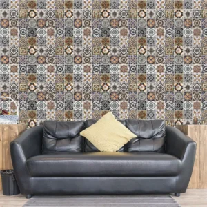 Papel De Parede Adesivo Azulejo Português Fullhd Cinza