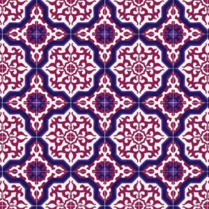 Papel De Parede Adesivo Azulejo Português Roxo Vinho Fosco