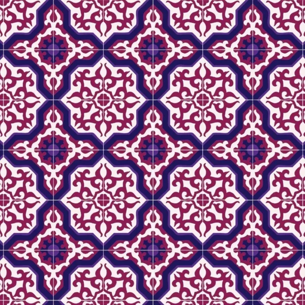 Papel De Parede Adesivo Azulejo Português Roxo Vinho Fosco