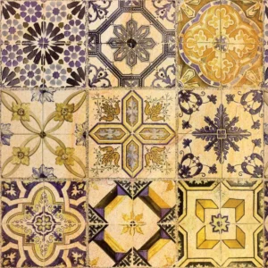 Papel De Parede Adesivo Azulejo Tons Coloridos 10mtx58cm