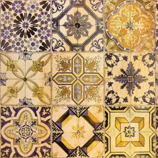 Papel De Parede Adesivo Azulejo Tons Coloridos 10mtx58cm