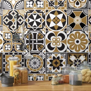 Papel De Parede Adesivo Azulejos Lavável Cozinha Banheiro