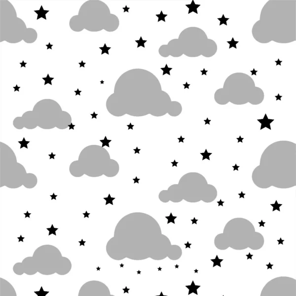 Papel De Parede Adesivo Baby Nuvem Estrela 10mtx58cm