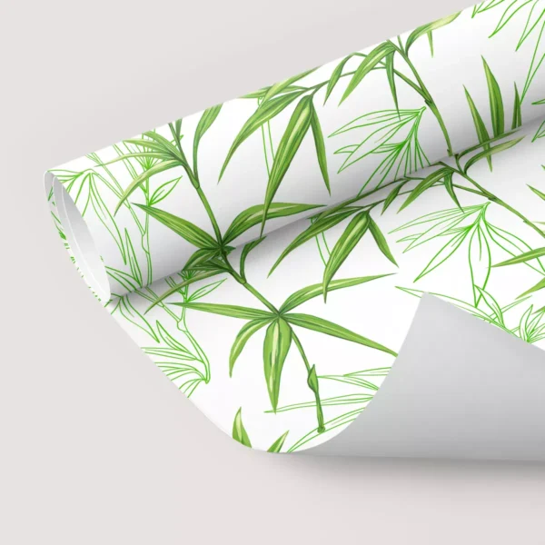 Papel De Parede Adesivo Bambu Natureza Folhas Japonês 10m