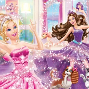 Papel De Parede Adesivo Barbie 6m² Ppd0030