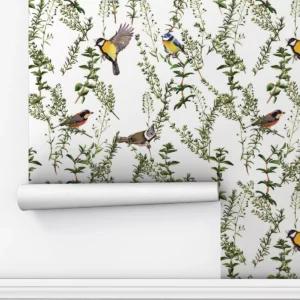 Papel De Parede Adesivo Bird Pássaro Galho Natureza 10m