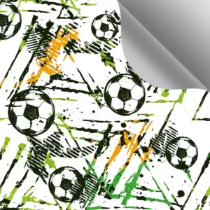 Papel De Parede Adesivo Bola De Futebol Verde Branco 3m