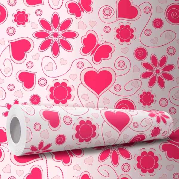 Papel De Parede Adesivo Borboleta Quarto Pink Rosa 3m