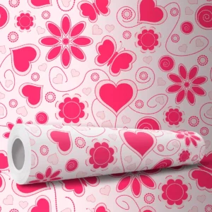 Papel De Parede Adesivo Borboleta Rosa Quarto Pink 3,5m