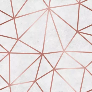 Papel De Parede Adesivo Branco Rosé Geometrico Quarto 9m