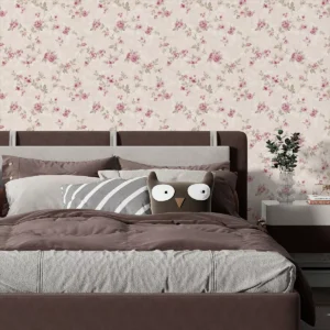 Papel De Parede Adesivo Casal Quarto Floral Delicado 2,5m