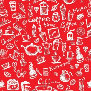 Papel De Parede Adesivo Casual Café Vermelho 10mtx58cm