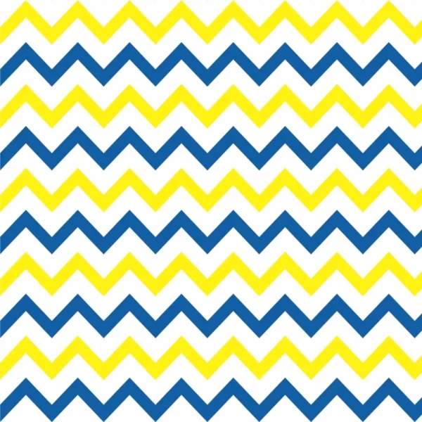 Papel De Parede Adesivo Chevron Amarelo Azul Quarto Sala 3m