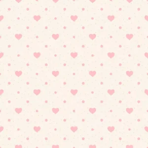 Papel De Parede Adesivo Coração Rosa Meninas Bolinhas 2.5m