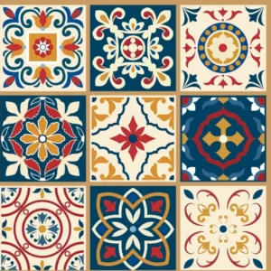 Papel De Parede Adesivo Cozinha Azulejo Português Flor 12m