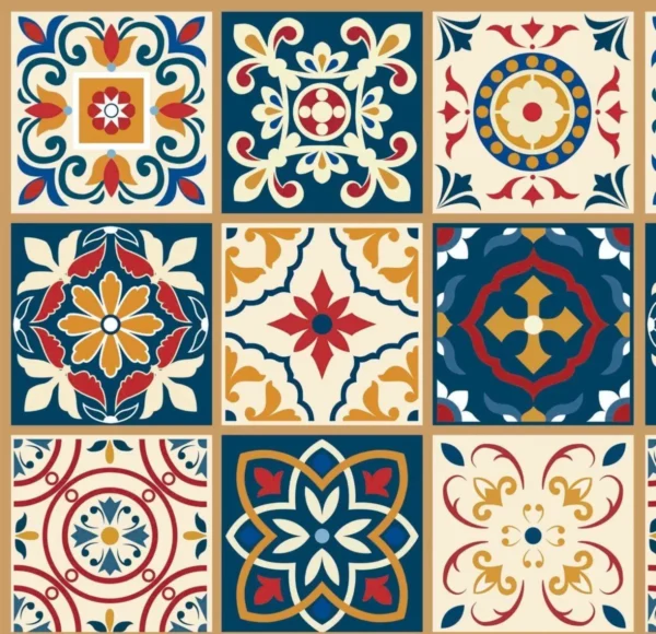 Papel De Parede Adesivo Cozinha Azulejo Português Flor 12m