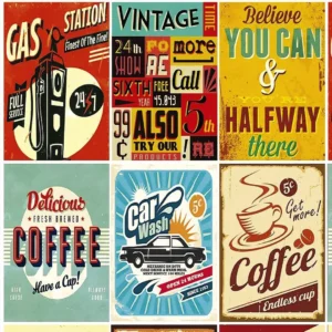 Papel De Parede Adesivo Cozinha Vintage Retro Food Truck