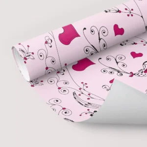 Papel De Parede Adesivo Cute Coração Rosa Fofo 10m