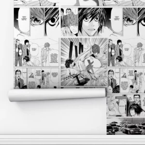 Papel De Parede Adesivo Death Teen Note Lavável Anime 2,5m