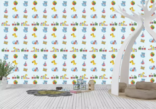 Papel De Parede Adesivo Decorativo Quarto Infantil Brinquedo