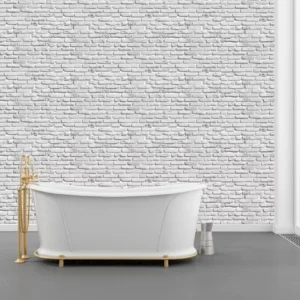 Papel De Parede Adesivo Decorativo Tijolo Tijolinho Branco